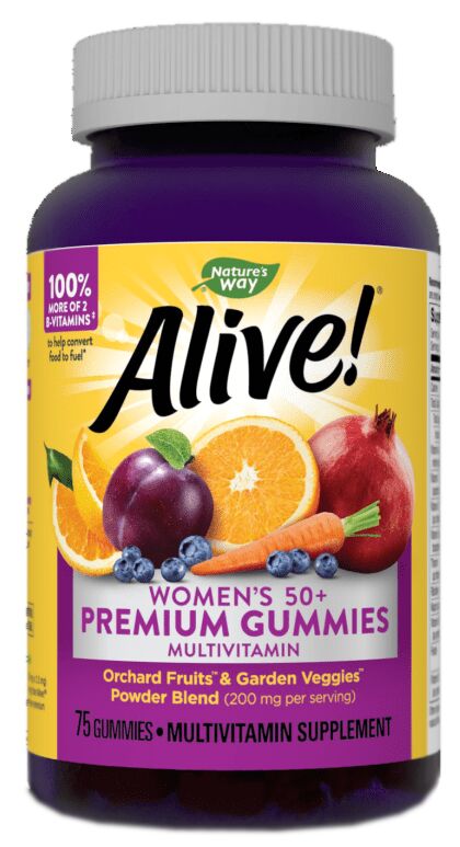 Nature's Way Alive! Premium Gummies Complete Multivitamin, Women's 50+ 75 gummies 