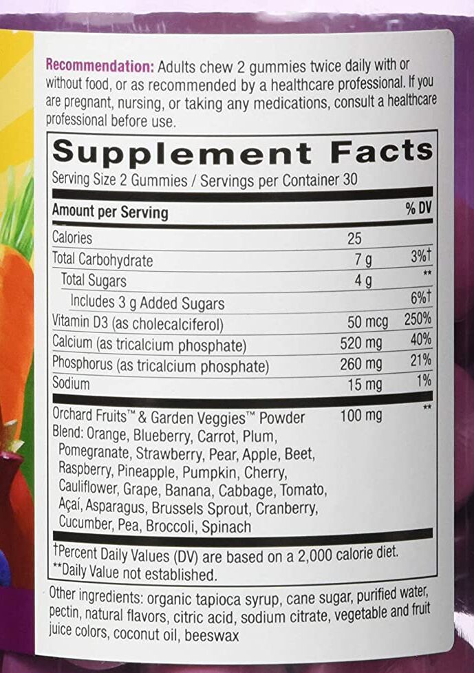 Nature's Way Alive! Calcium + Vitamin D3 Gummies 60 gummies 