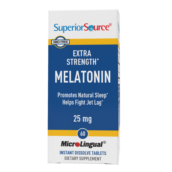 Superior Source Extra Strength Melatonin 25mg MicroLingual® Instant Dissolve Tablets 