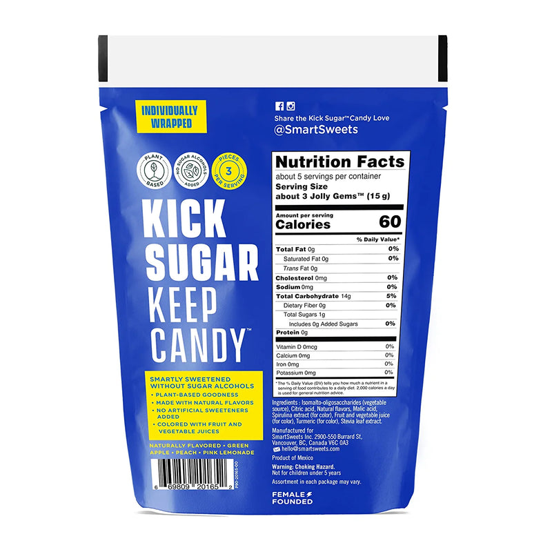 Smart Sweets Jolly Gems Hard Candy, 2.5 oz 