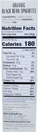 Explore Cuisine Organic Black Bean Spaghetti 8 oz. (227g) 