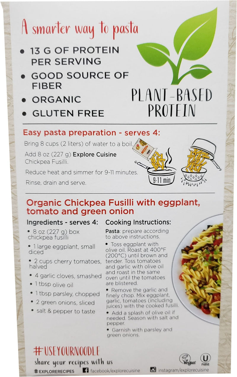 Explore Cuisine Organic Chickpea Pasta