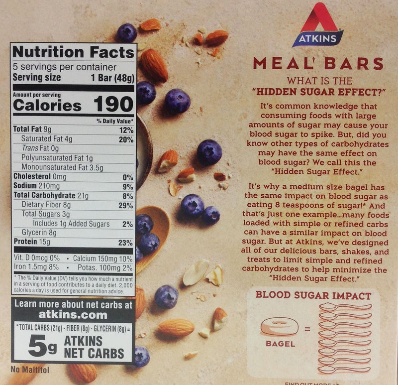 Atkins Nutritionals Meal Bars (5 bars)