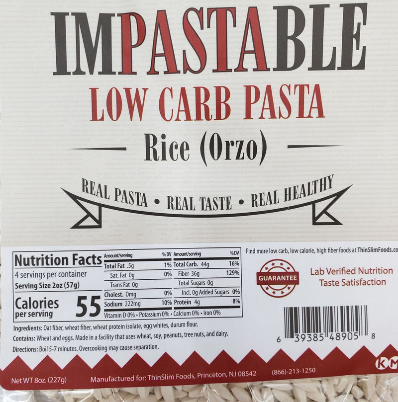 ThinSlim Foods Impastable Low Carb Pasta