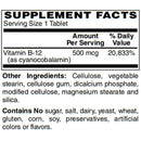 BariatricPal Vitamin B-12 (500mcg) Tablets - Cherry Flavored Tablets (100 count)