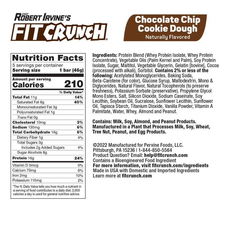 Robert Irvine's Fit Crunch Snack Size Whey Protein Baked Bar