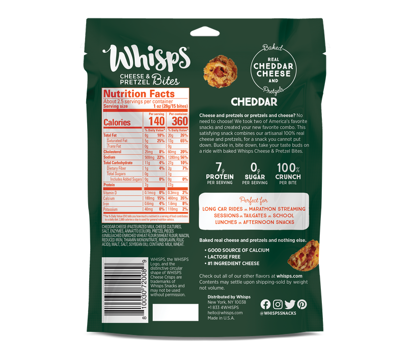 Whisps Cheese & Pretzel Bites 2.5 oz