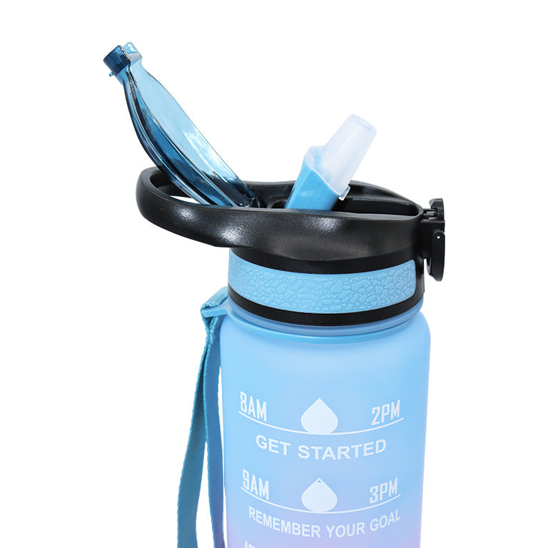 Hydrate & Inspire 32oz Motivational Water Bottle by BariatricPal - With Built-In Straw