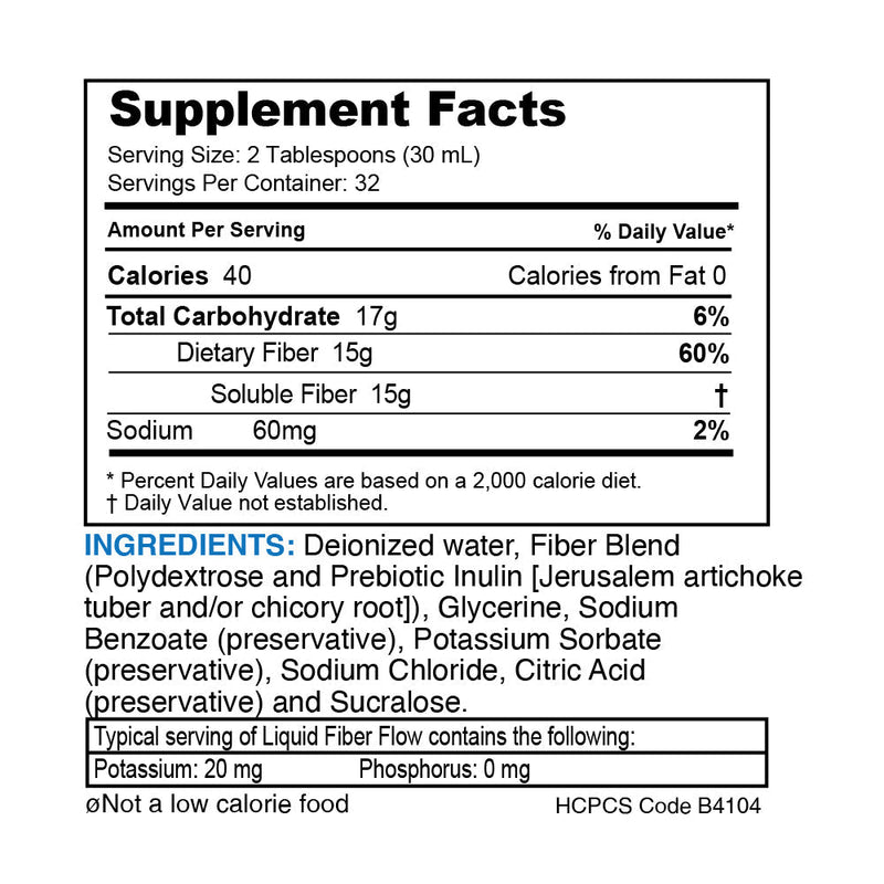 Liquid Fiber Flow® Liquid Fiber Supplement 32oz Bottle by Nutritional Designs