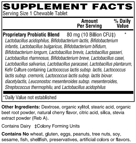 Chewable Adult Probiotic 10 Billion by BariatricPal