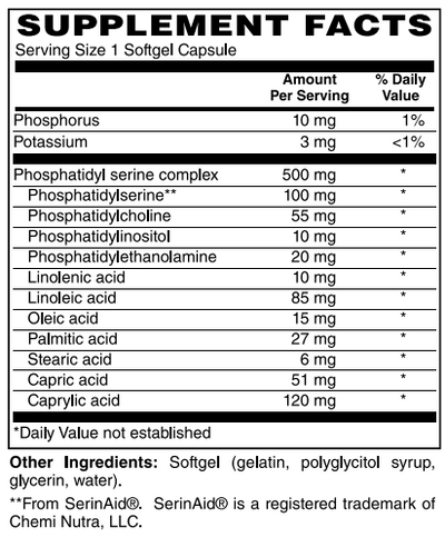 Phosphatidyl Serine Complex Softgel by Netrition