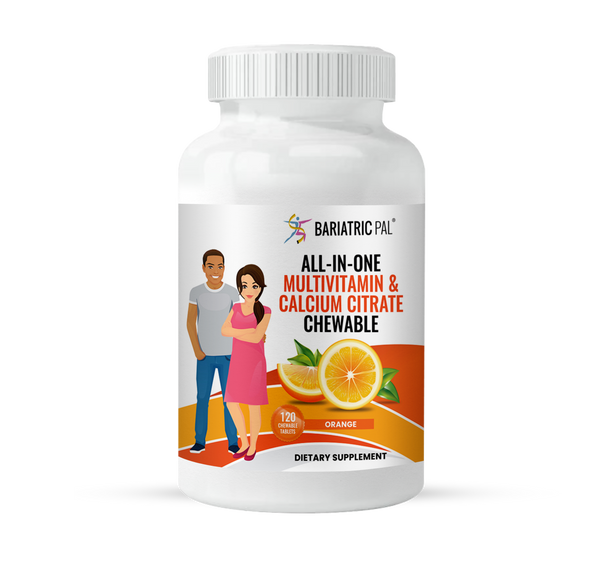 BariatricPal "ALL-IN-ONE" Chewable Multivitamin with Calcium Citrate & Iron - Orange (NEW!)