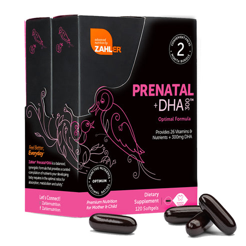 Prenatal +DHA 300 Kosher Softgels by Zahler