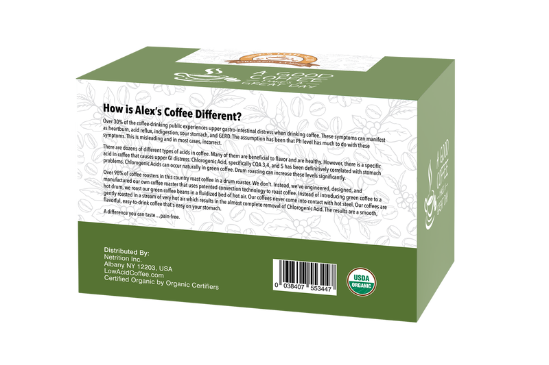 Alex's Low Acid Organic Coffee™ K-Cups - Rise & Shine