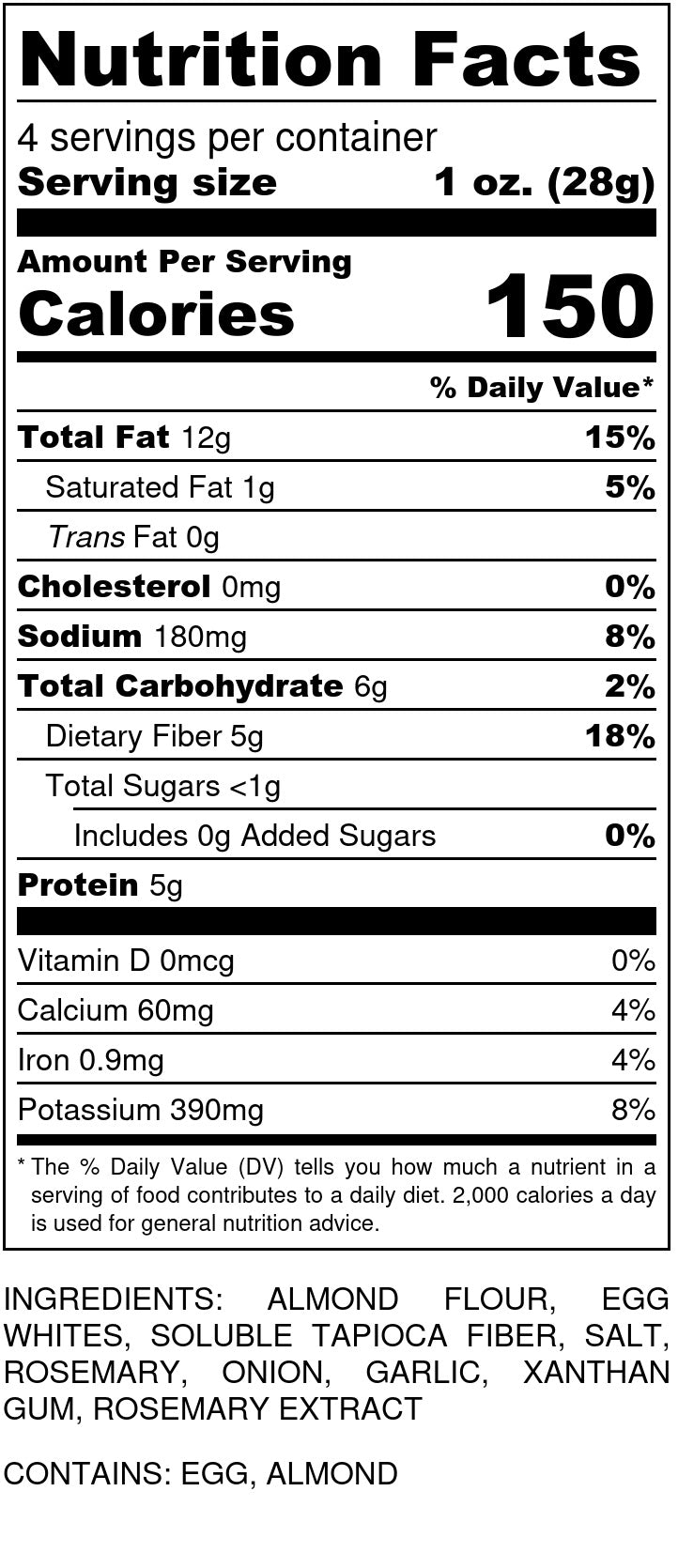 Almond Flour Crackers by Real Phat Foods (4.5 oz)