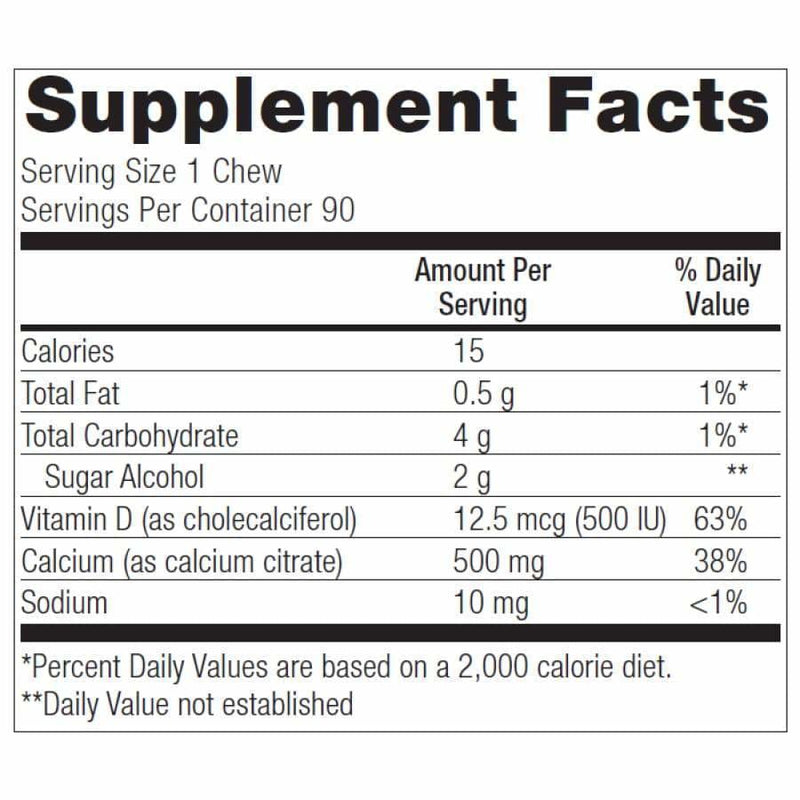 Bariatric Advantage Calcium Citrate Chewy Bites 500mg