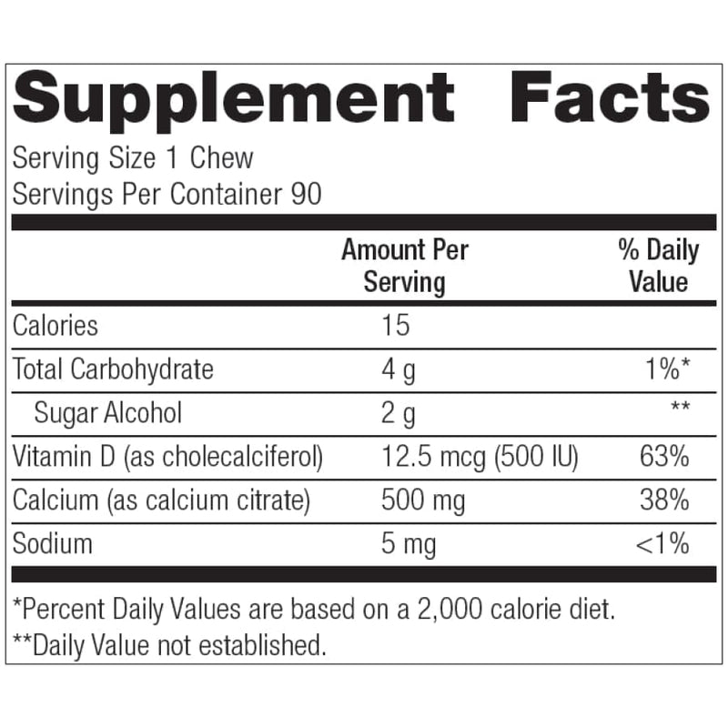 Bariatric Advantage Calcium Citrate Chewy Bites 500mg
