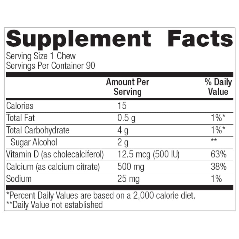 Bariatric Advantage Calcium Citrate Chewy Bites 500mg