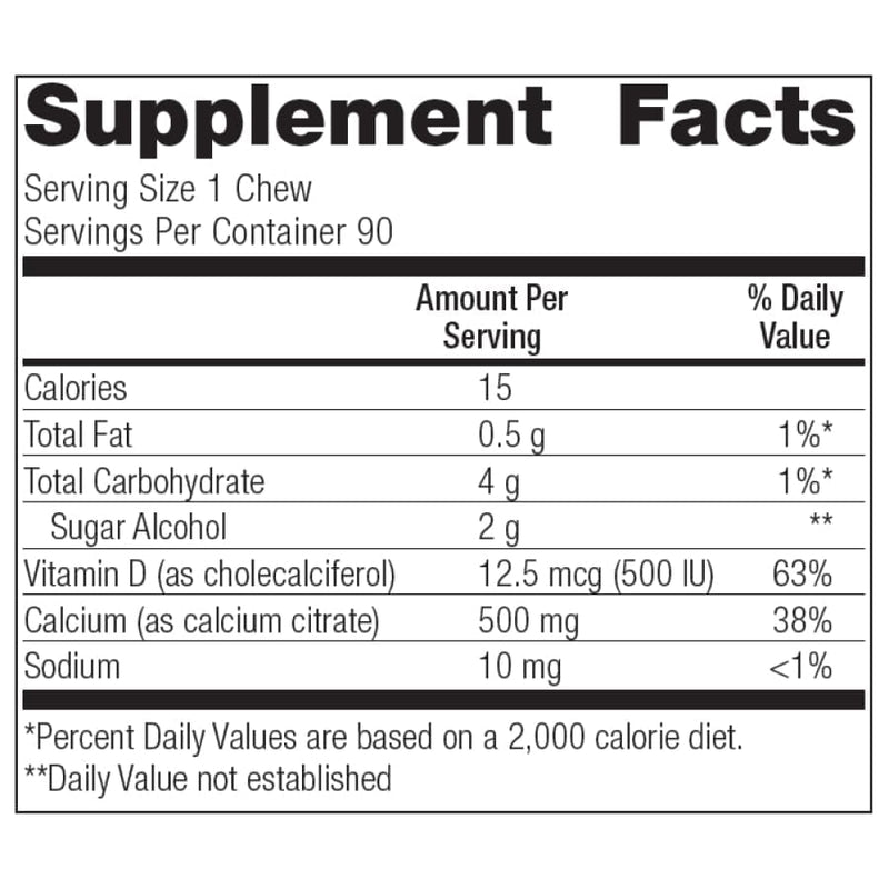Bariatric Advantage Calcium Citrate Chewy Bites 500mg