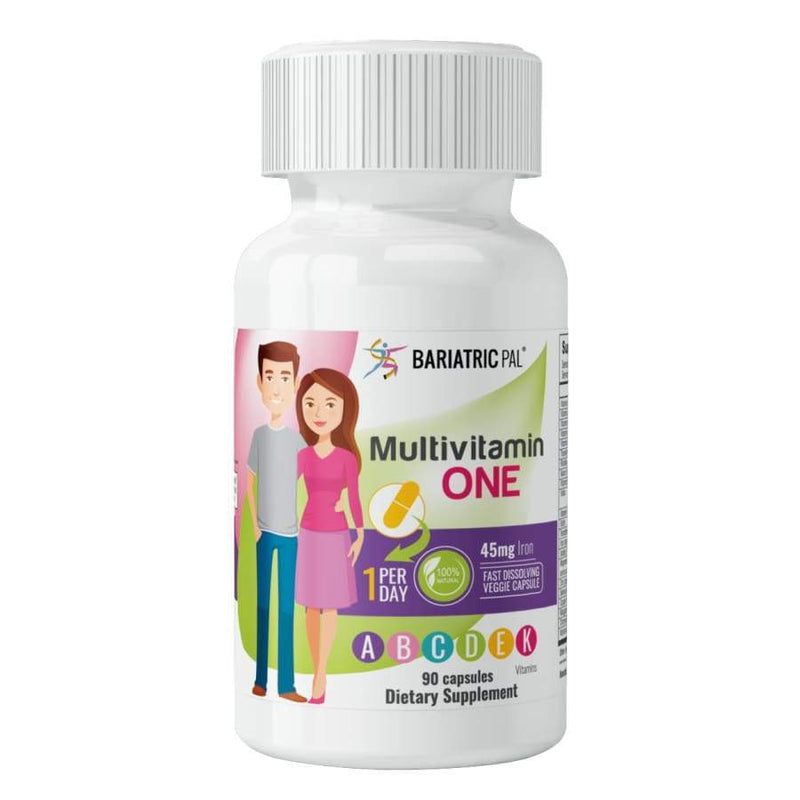 BariatricPal Multivitamin ONE "1 per Day!" Bariatric Multivitamin Capsule with 45mg Iron