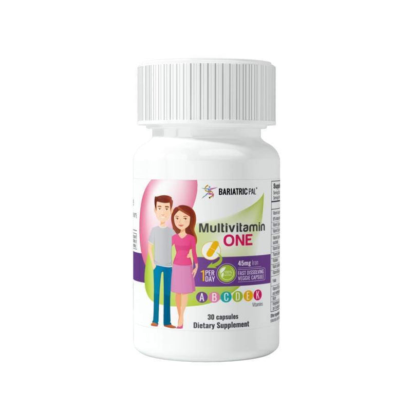 BariatricPal Multivitamin ONE "1 per Day!" Bariatric Multivitamin Capsule with 45mg Iron