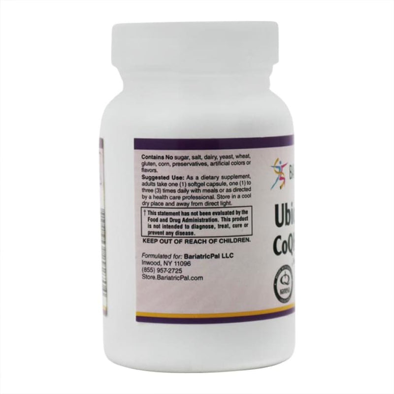 Ubiquinol CoQH Reduced Form of CoQ10 for Enhanced Absorption 100mg - Easy Swallow Softgels by BariatricPal 