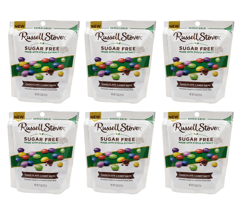 Russell Stover Sugar Free Chocolate Candy Gems 7.5 oz