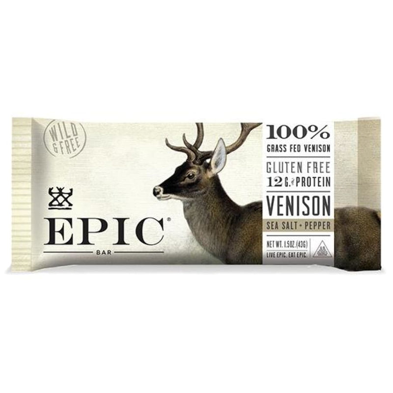 Epic Meat Bar - Venison Sea Salt Pepper Bar 