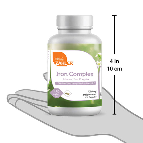 Advanced Iron Complex Capsules by Zahler - Gentle, Kosher and Non-Constipating